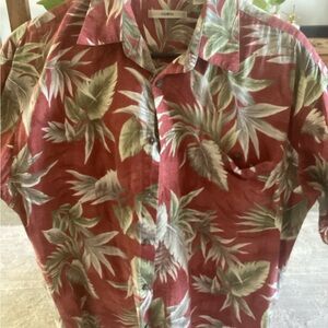 Compia Moda Red Tropical Print Men's Shirt
